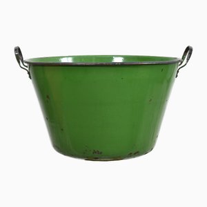 Green Enamel Garden Planter, 1950s