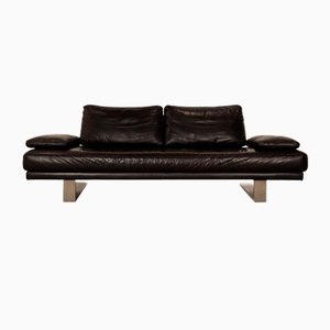 6600 Three-Seater Leather Sofa in Mocha Brown from Rolf Benz