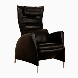 Jori Leather Armchair in Black