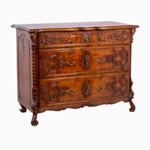 Louis XV Style Chest of Drawers in Walnut, 1880s