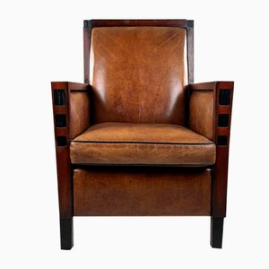 Art Deco Leather Armchair