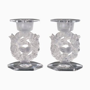 Lalique France Crystal Candelabras, 20th Century, Set of 2