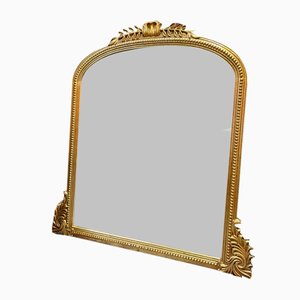 Victorian Carved Gilt Wood Ovremantle Mirror