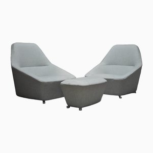 Pluriel Armchairs with Puff from Ligne Roset, Set of 3