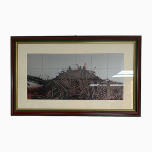 Emilio Scanavino, Composition, 1970s, Lithograph, Framed