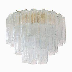Large Ceiling Light with Murano Trunci Glass, Italy, 1990s