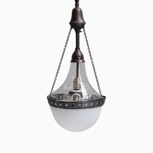 Grande Lampe à Suspension Bicolore, 1890s