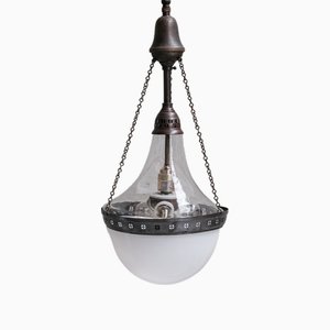 Lámpara colgante LargeTwo Tone, década de 1890