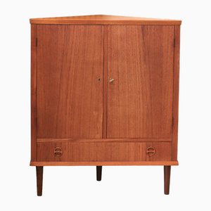 Danish Teak Corner Cabinet, 1960s