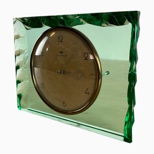 Mid-Century Murano Glass Clock attributed to Max Ingrand for Fontana Arte, 1960s