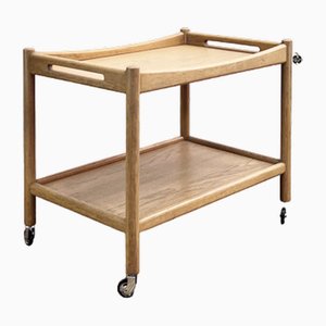 Mid-Century Danish Serving Cart in Oak by J. Hans Wegner for Andreas Tuck, 1960s