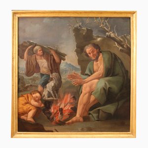 Pietro Bardellino, Allégorie de l'Hiver, 1790, Huile sur Toile, Encadrée