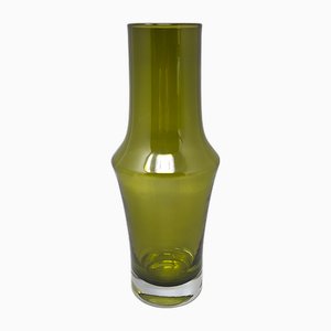 Grüne Vass #1376 von Tamara Aladin Vase für Riihimaki/Riihimaen Lasi Oy, 1970er