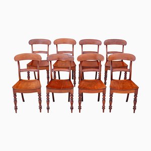 Chaises de Salle à Manger 19ème Siècle en Acajou, Set de 8