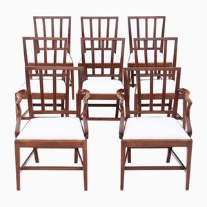 Chaises de Salle à Manger Regency en Acajou, Début du 19ème Siècle, Set de 8