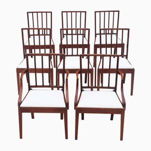 Esszimmerstühle aus Mahagoni, 1820er, 8 . Set