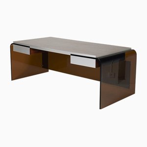 Acrylic Glass and Ebony Desk