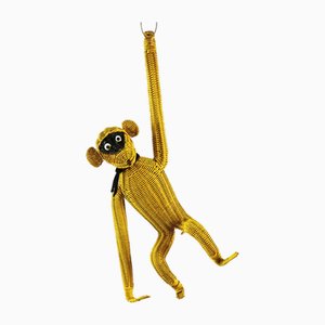 Hanging Wicker Monkey, Germany, 1960s