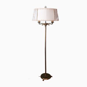 Empire Style Floor Lamp in Brass, 1940s