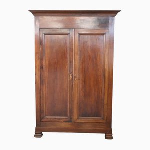 Antique Walnut Wardrobe, Mid 19th Century