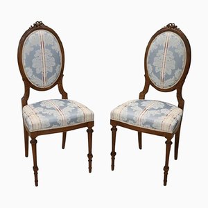 Chaises Début 20ème Siècle en Hêtre Sculpté, Set de 2