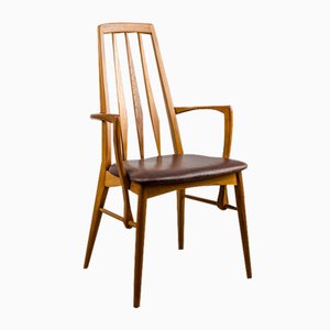 Fauteuil Eva en Teck et Cuir par Niels Koefoed pour Hornslet Møbelfabrik, 1960s