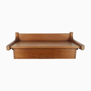 Danish Modern Wall Mounted Floating Shelf with Drawer in Teak by Børge Mogensen for Søborg Møbelfabrik