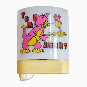 Lámpara de pared vintage de Tom y Jerry, ex Unión Soviética, años 80