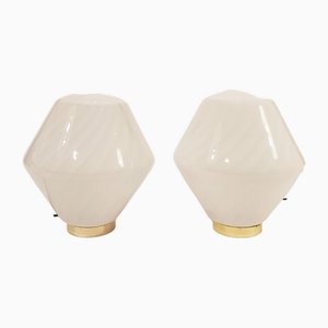 Italian Murano Glass Lamps by F. Fabbian, 1970s, Set of 2