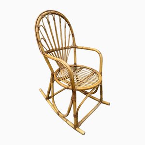 Rattan Rocking Chair, 1950s
