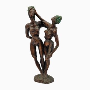 Figurative Skulptur, 1950er, Bronze