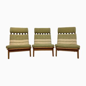 Chaises Gentlemen GE-375 par Hans Wegner pour Getama, Danemark, 1960s, Set de 3