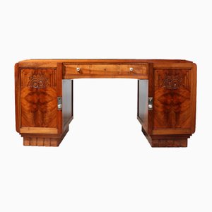 French Art Deco Desk in Walnut, 1925