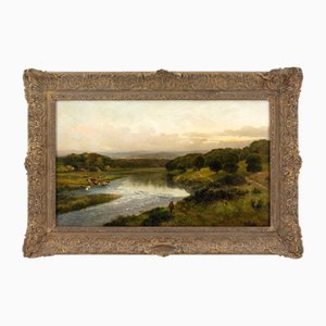 James Peel, Along the Wye, 1800s, Oil Painting