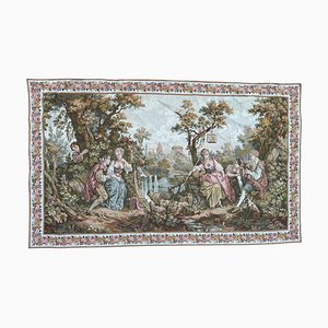 Tapiz francés vintage de jacquard estilo Aubusson, años 50