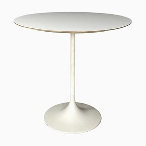 Mesa de centro suiza Mid-Century moderna de metal y laminado blanco de Vitra, años 60