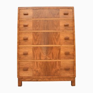 Art Deco Walnut Chest of Drawers from Heals, 1920s