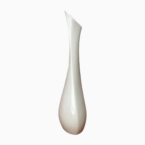 Mid-Century German White Sculptural Vase by Peter Müller for Sgrafo Modern, 1960s