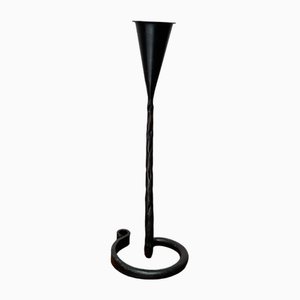 Mid-Century Brutalist Wrought Iron Candleholder, 1960s