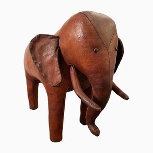 Sgabello Elephant in pelle di Dimitri Omersa, Regno Unito, anni '60