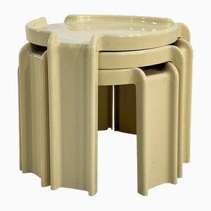 Mesas nido de Giotto Stoppino para Kartell, años 70. Juego de 3