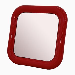 Miroir Delfo Rouge par Sergio Mazza pour Artemide, 1960s