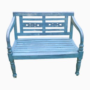 Banc de Jardin Mid-Century Peint