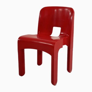 Chaise Universale Modèle 4867 Rouge par Joe Colombo pour Kartell, 1970s