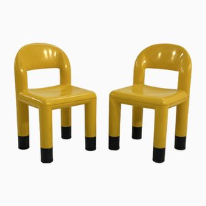 Chaises d'Enfant Jaunes de Omsi, Italie, 2000s, Set de 2