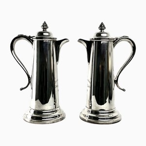 Silver-Plated Communion Wine Flagons from Bellahouston Parish Church, Sheffield, 1888, Set of 2