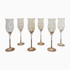 Bicchieri da champagne Victoria di Oscar Tusquets per Driade, 1991, set di 6