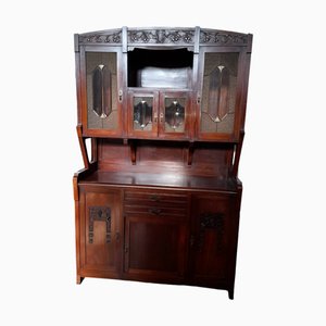 Italian Liberty Credenza in Walnut, 1920s