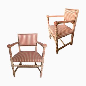 Fauteuils Vintage en Bois, Espagne, Set de 2