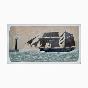 Max Wildman d'après Alfred Wallis, Topmast Schooner Entering Port, 2000, Mixed Media